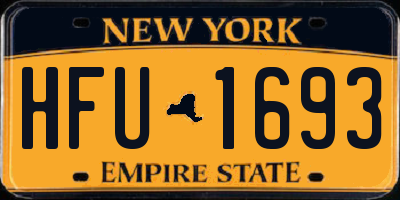 NY license plate HFU1693