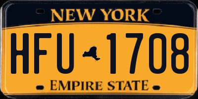NY license plate HFU1708
