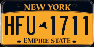 NY license plate HFU1711
