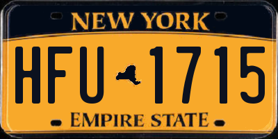 NY license plate HFU1715