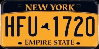 NY license plate HFU1720