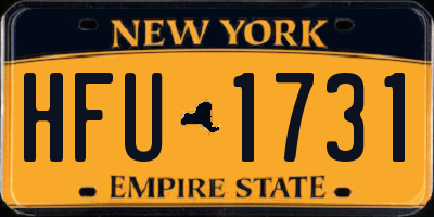 NY license plate HFU1731