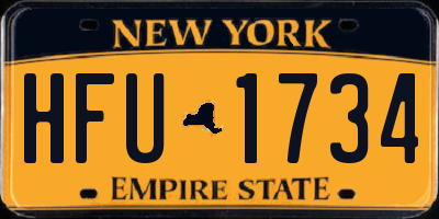 NY license plate HFU1734