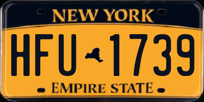 NY license plate HFU1739