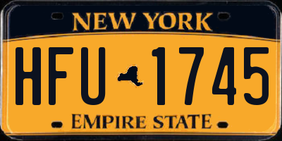 NY license plate HFU1745