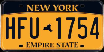 NY license plate HFU1754