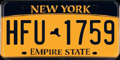 NY license plate HFU1759