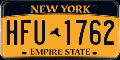 NY license plate HFU1762