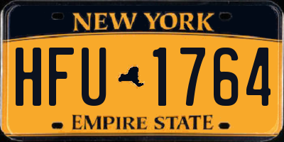 NY license plate HFU1764