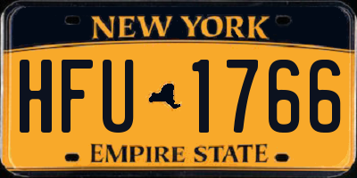 NY license plate HFU1766