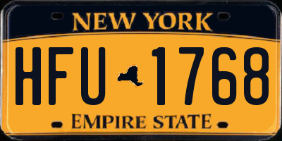 NY license plate HFU1768