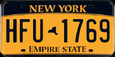 NY license plate HFU1769