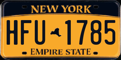 NY license plate HFU1785