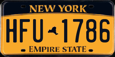 NY license plate HFU1786