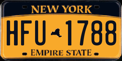NY license plate HFU1788