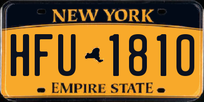 NY license plate HFU1810