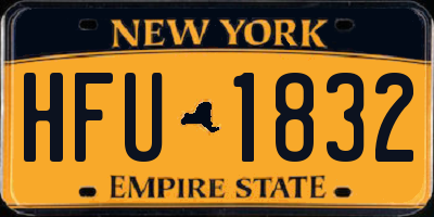NY license plate HFU1832