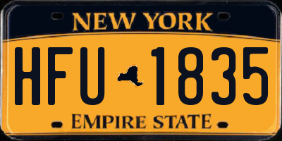 NY license plate HFU1835