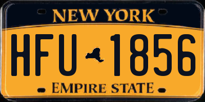 NY license plate HFU1856