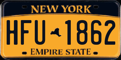 NY license plate HFU1862