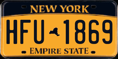 NY license plate HFU1869