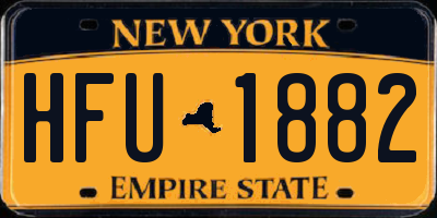 NY license plate HFU1882