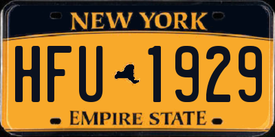 NY license plate HFU1929