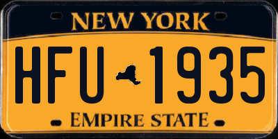 NY license plate HFU1935
