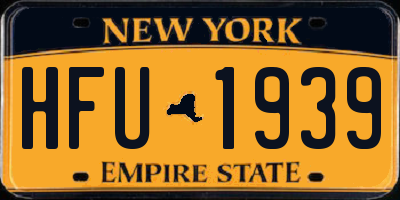 NY license plate HFU1939