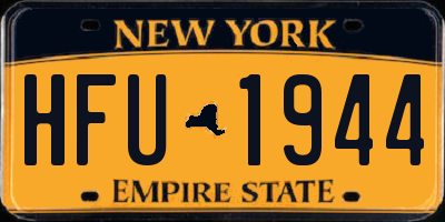 NY license plate HFU1944