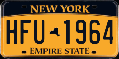 NY license plate HFU1964