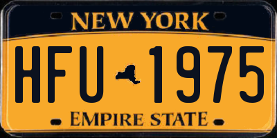 NY license plate HFU1975