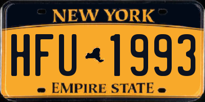 NY license plate HFU1993
