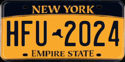 NY license plate HFU2024
