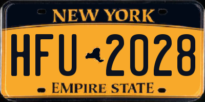 NY license plate HFU2028