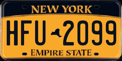 NY license plate HFU2099