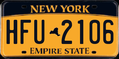 NY license plate HFU2106