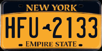 NY license plate HFU2133