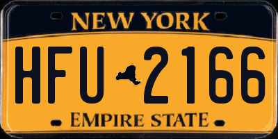 NY license plate HFU2166