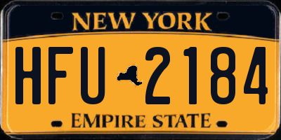 NY license plate HFU2184