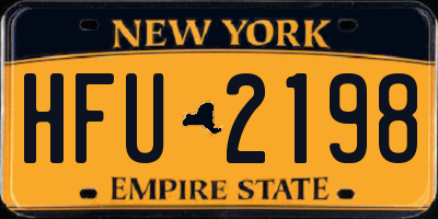 NY license plate HFU2198