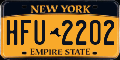 NY license plate HFU2202