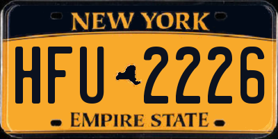 NY license plate HFU2226