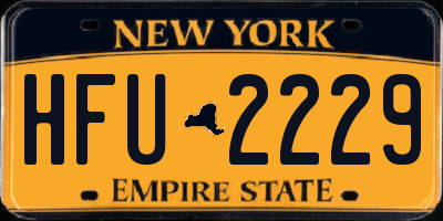 NY license plate HFU2229