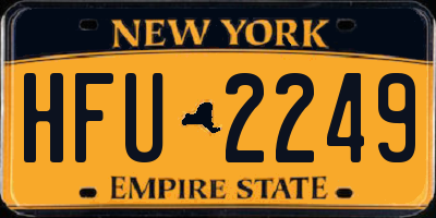 NY license plate HFU2249