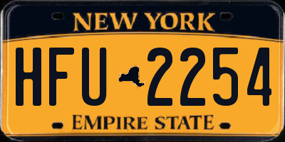 NY license plate HFU2254