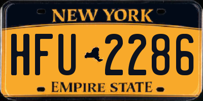 NY license plate HFU2286