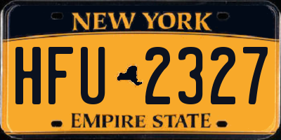 NY license plate HFU2327