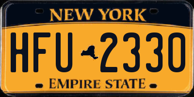 NY license plate HFU2330