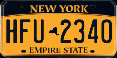 NY license plate HFU2340